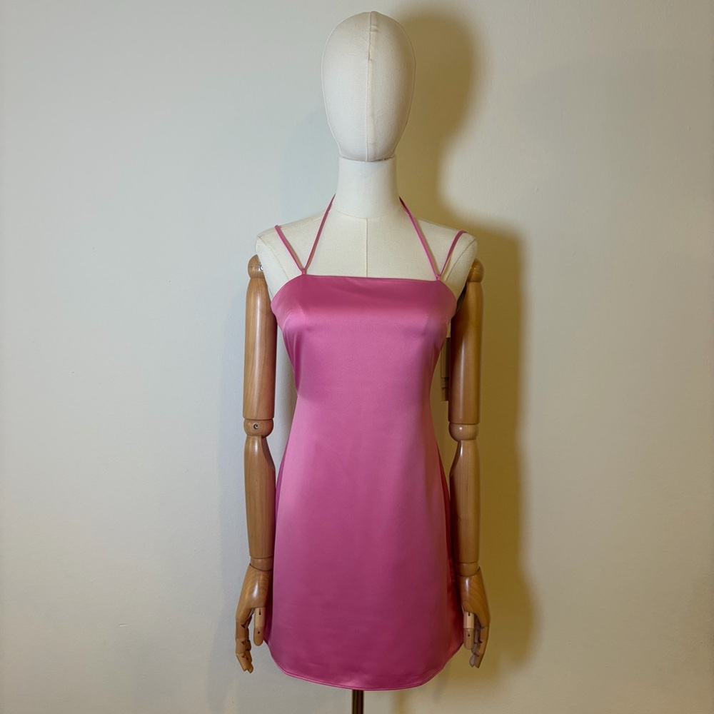 Tops-hop Pink Satin Mini Dress NWT Size 2